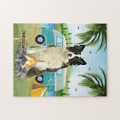 Border Collie Dog Camping Puzzle (Horizontal)