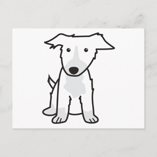 Border Collie Dog Cartoon Postkarte (Vorderseite)