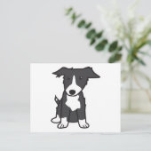 Border Collie Dog Cartoon Postkarte (Stehend Vorderseite)
