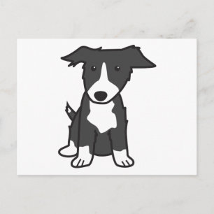 Border Collie Dog Cartoon Postkarte