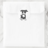 Border Collie Dog Cartoon Runder Aufkleber (Tasche)
