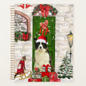 Border Collie Dog Christmas Planer (Vorderseite)