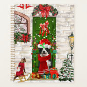 Border Collie Dog Christmas Planer (Vorderseite)