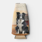 Border Collie Dog Country Western Red Barn Flaschenkühler (Vorderseite)