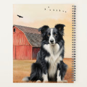 Border Collie Dog Country Western Red Barn Planer (Rückseite)