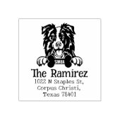 Border Collie Dog, Custom Rücksendeadresse, Gummistempel (Prägung)