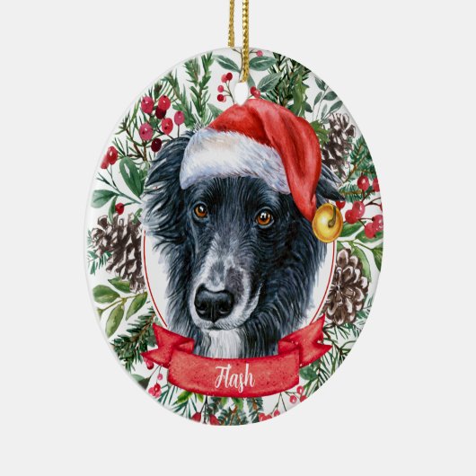 Border Collie Dog Custom Weihnachtsschmuck (Rechts)