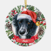 Border Collie Dog Custom Weihnachtsschmuck (Vorne)