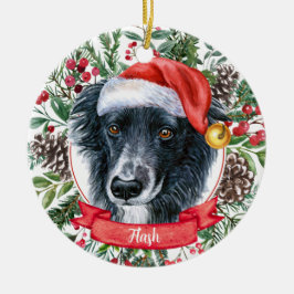 Border Collie Dog Custom Weihnachtsschmuck