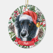 Border Collie Dog Custom Weihnachtsschmuck (Links)