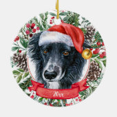 Border Collie Dog Custom Weihnachtsschmuck (Hinten)