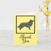 Border Collie Dog Danke, dass Sie die Karte erhalt (Gelbe Blume)