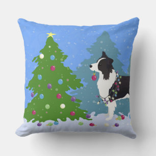 Border Collie Dog dekorieren Weihnachtsbaum Kissen