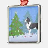 Border Collie Dog dekorieren Weihnachtsbaum Ornament Aus Metall (Links)