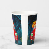 Border Collie Dog Driving Car Beängstigend Hallowe Pappbecher (Rechts)