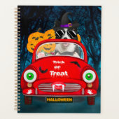 Border Collie Dog Driving Car Beängstigend Hallowe Planer (Vorderseite)