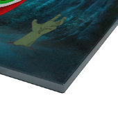 Border Collie Dog Driving Car Beängstigend Hallowe Schneidebrett (Ecke)