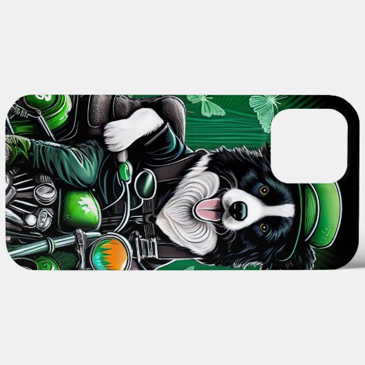 Border Collie Dog Fahrrad St. Patrick's Day Case-Mate iPhone Hülle (Rückseite (Horizontal))