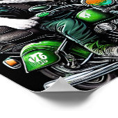 Border Collie Dog Fahrrad St. Patrick's Day Poster (Ecke)