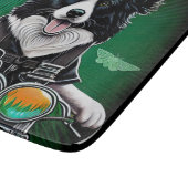 Border Collie Dog Fahrrad St. Patrick's Day Schneidebrett (Ecke)