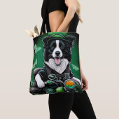 Border Collie Dog Fahrrad St. Patrick's Day Tasche (Von Nahem)