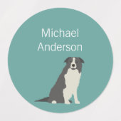 Border Collie Dog färbt wasserdichtes Etikett (Design 2)