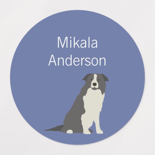 Border Collie Dog färbt wasserdichtes Etikett (Design 1)