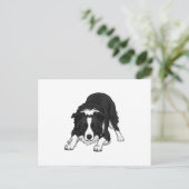 Border Collie Dog Feiertagspostkarte (Stehend Vorderseite)