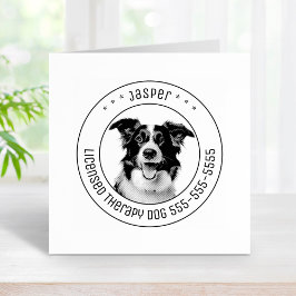 Border Collie Dog Foto Gummistempel