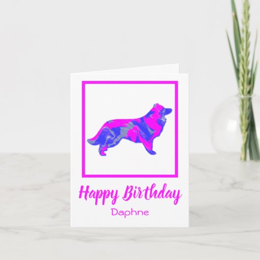 Border Collie Dog Funny Birthday Card Karte (Vorderseite)