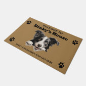 Border Collie Dog Fußmatte (Schrägansicht)