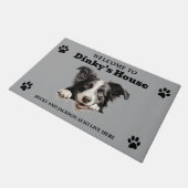 Border Collie Dog Fußmatte (Schrägansicht)