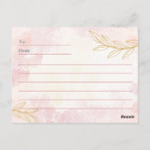 Border Collie Dog Greeting Card Postkarte (Rückseite)