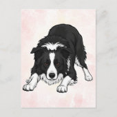 Border Collie Dog Greeting Card Postkarte (Vorderseite)