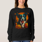 Border Collie Dog Halloween Theme Sweatshirt (Vorderseite)