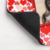 Border Collie Dog Hearts mousepad (Ecke)
