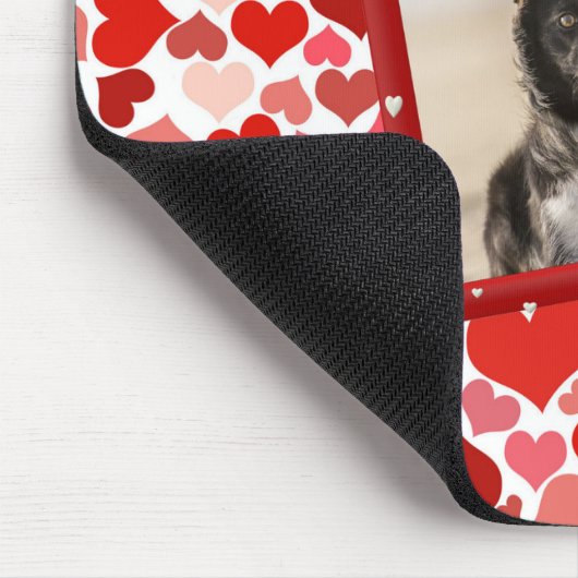 Border Collie Dog Hearts mousepad (Ecke)