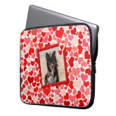 Border Collie Dog Hört Laptop Sleeves (Vorderseite Links)