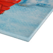 Border Collie Dog in Christmas Delivery LKW Schnee Schneidebrett (Ecke)