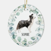 Border Collie Dog Keramik Ornament (Links)