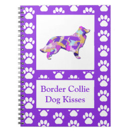 Border Collie Dog Kisses Silhouette Niedlich PPY&B Notizblock