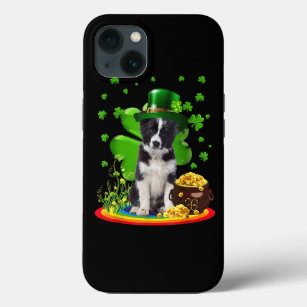 Border Collie Dog Kleeblatt St Patricks Day Dog Ir Case-Mate iPhone Hülle