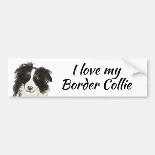 Border Collie Dog Liebe mein Zitat Autoaufkleber (Vorne)