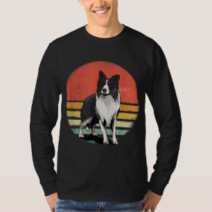Border Collie Dog Lover Retro Vintag 70er Dog Haus T-Shirt