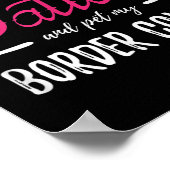 Border Collie Dog Lover Tattoo Funny Dog Mama Gesc Poster (Ecke)