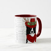 Border Collie Dog Lover Weihnachtsfeiertag Tasse (VorderseiteRechts)