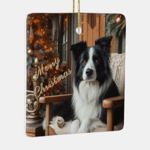Border Collie Dog Lover Weihnachtsgeschenk Ornamen Keramikornament