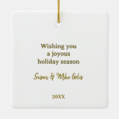 Border Collie Dog Lover Weihnachtsgeschenk Ornamen Keramikornament (Rückseite)