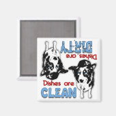 Border Collie Dog Lovers Geschirrspülmaschine Magn Magnet (Vorderseite/Rückseite)