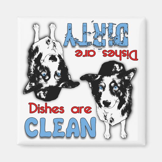 Border Collie Dog Lovers Geschirrspülmaschine Magn Magnet (Vorne)